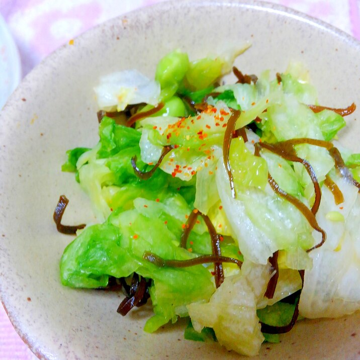 夏☆簡単おいしい塩昆布レタス